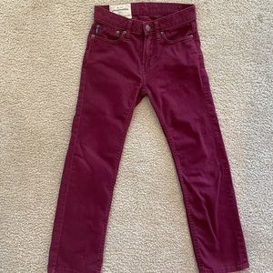 Kids Abercrombie maroon jeans
